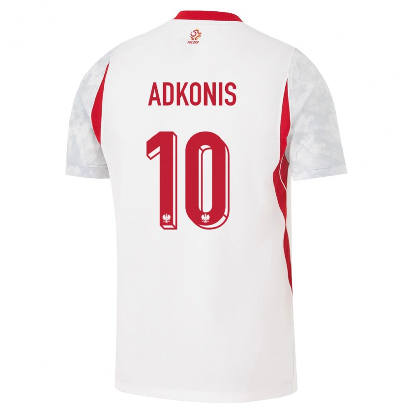 DanxenメンズポーランドJakub Adkonis#10白 赤 灰ホームシャツ26-28ジャージーユニフォーム