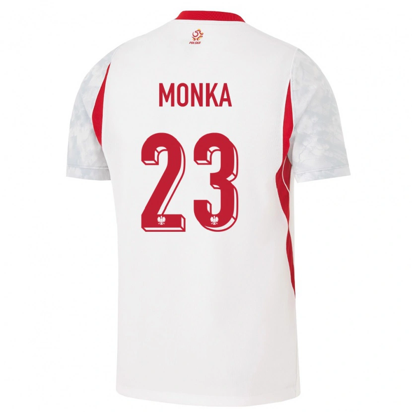 DanxenメンズポーランドWojciech Mońka#23白 赤 灰ホームシャツ26-28ジャージーユニフォーム