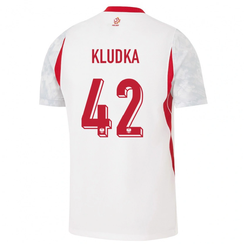 DanxenメンズポーランドBartlomiej Kludka#42白 赤 灰ホームシャツ26-28ジャージーユニフォーム