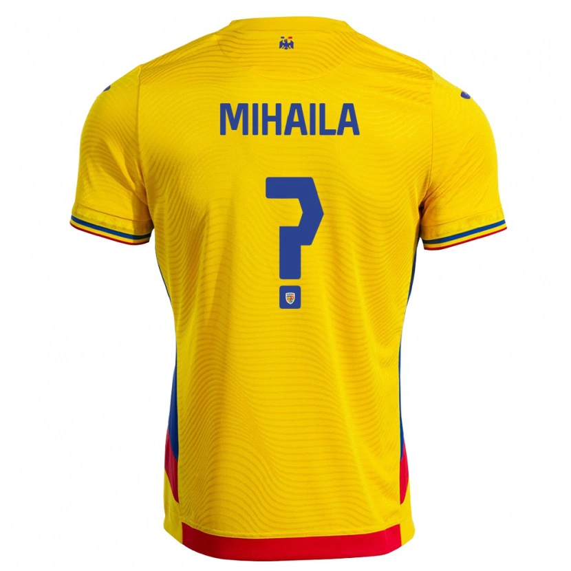 DanxenメンズルーマニアTudor Mihăilă#0黄 赤ホームシャツ26-28ジャージーユニフォーム