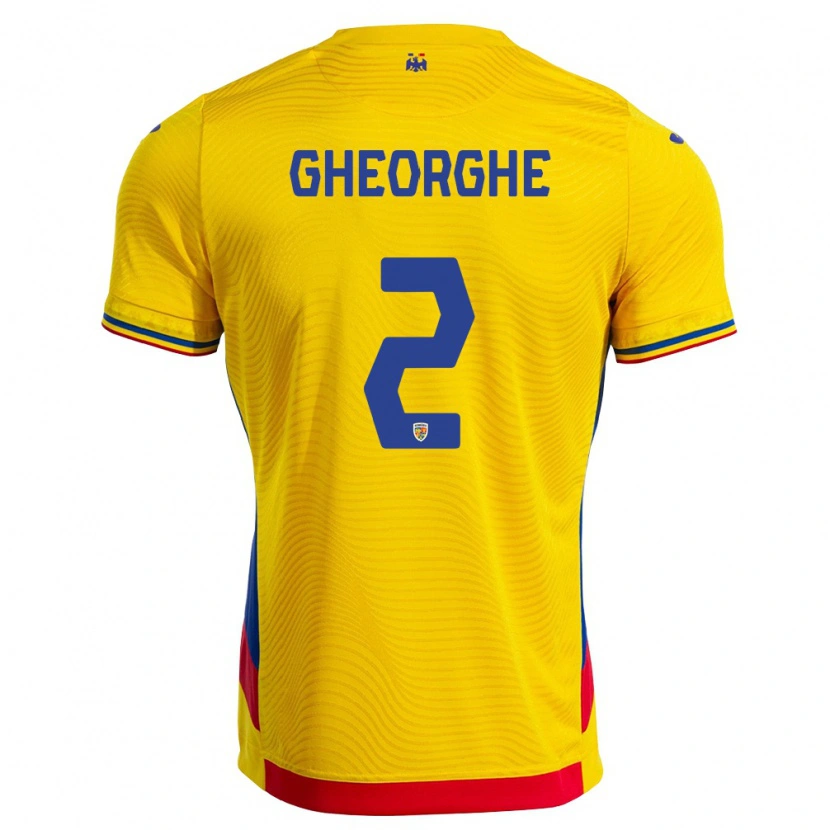DanxenメンズルーマニアCostyn Gheorghe#2黄 赤ホームシャツ26-28ジャージーユニフォーム