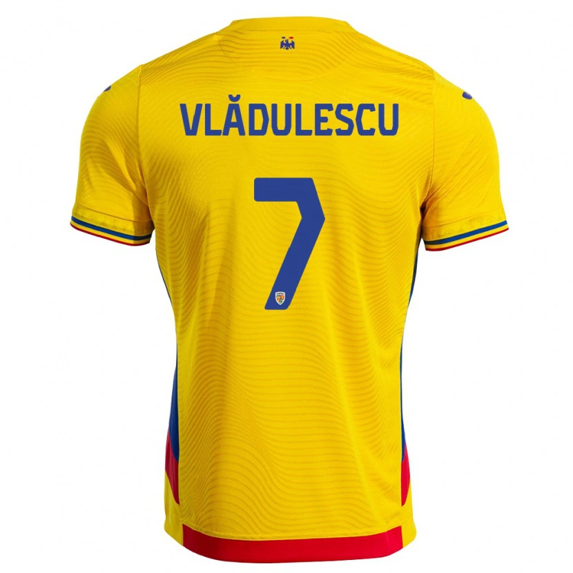 DanxenメンズルーマニアAna Maria Vlădulescu#7黄 赤ホームシャツ26-28ジャージーユニフォーム