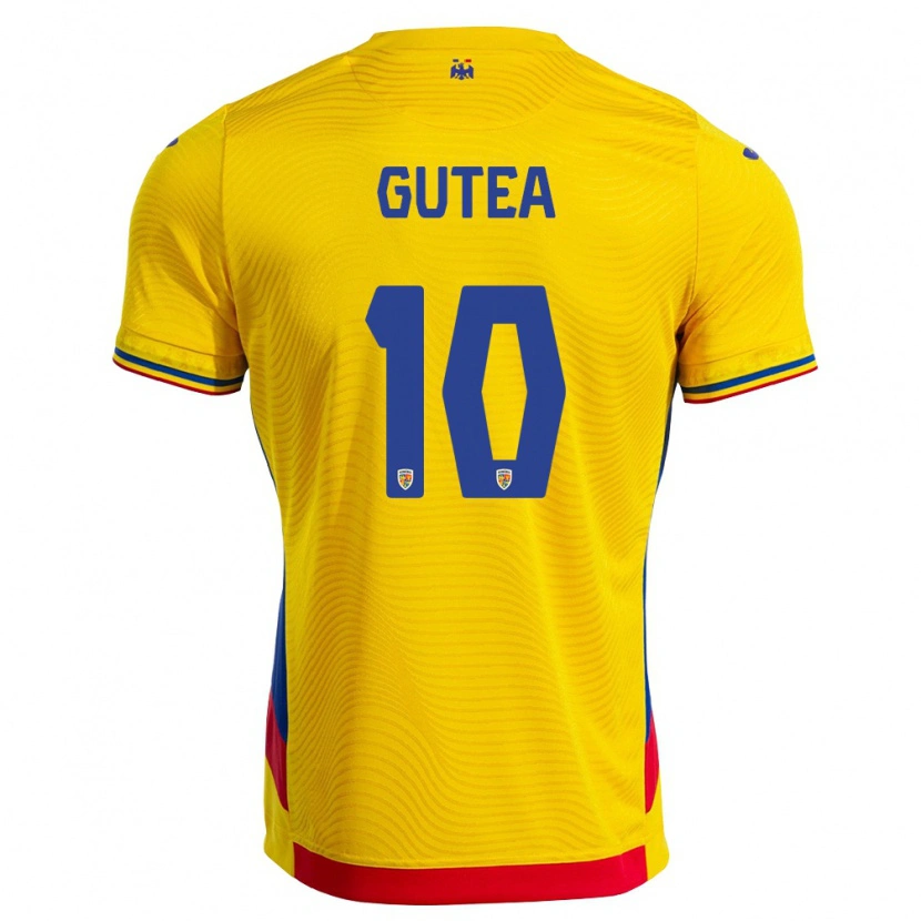 DanxenメンズルーマニアRemus Guțea#10黄 赤ホームシャツ26-28ジャージーユニフォーム