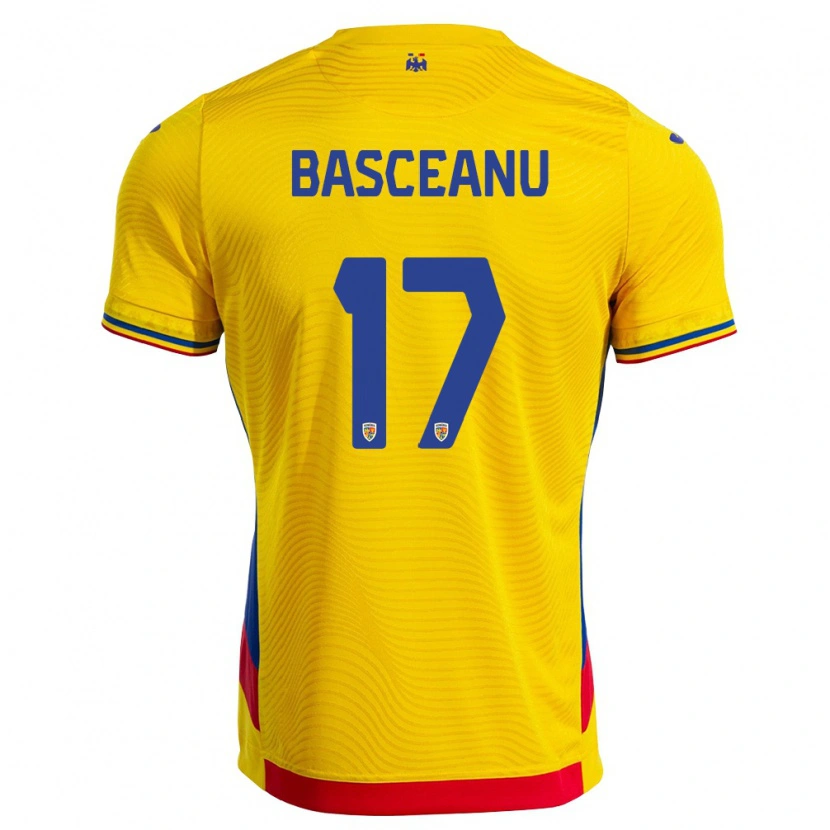 DanxenメンズルーマニアLuca Băsceanu#17黄 赤ホームシャツ26-28ジャージーユニフォーム