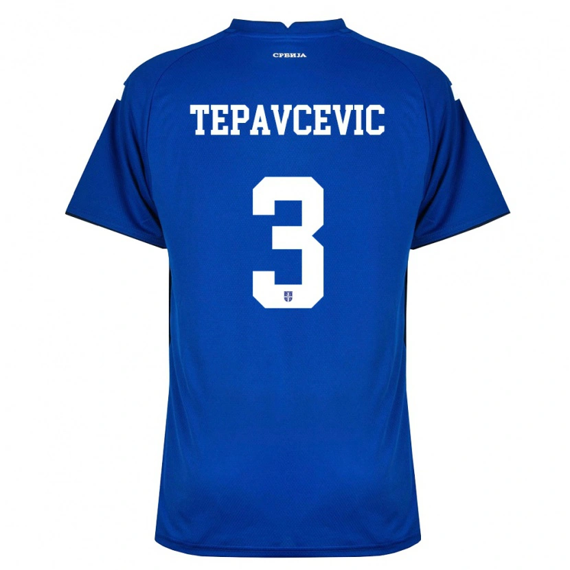 DanxenメンズセルビアMateja Tepavcevic#3紺 赤ホームシャツ26-28ジャージーユニフォーム