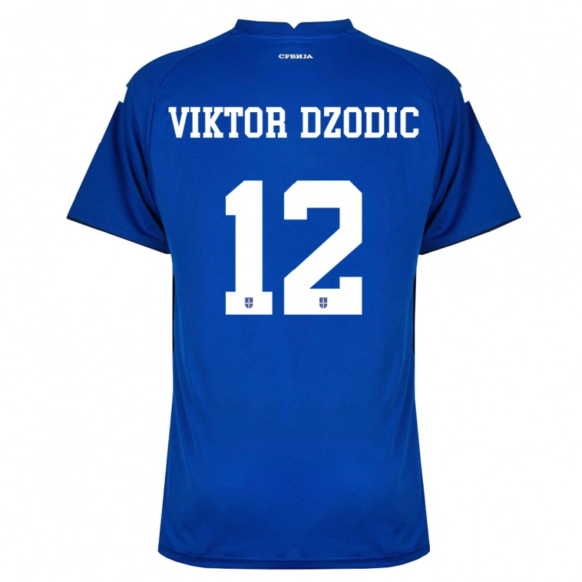 DanxenメンズセルビアViktor Dzodic#12紺 赤ホームシャツ26-28ジャージーユニフォーム