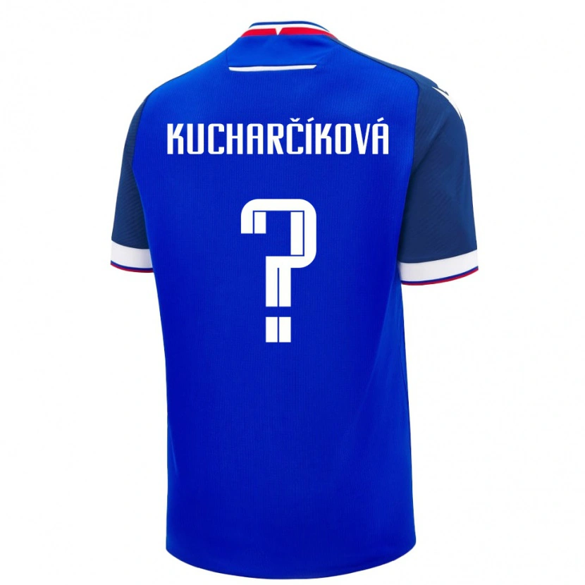 DanxenメンズスロバキアDominika Kucharčíková#0青 白ホームシャツ26-28ジャージーユニフォーム