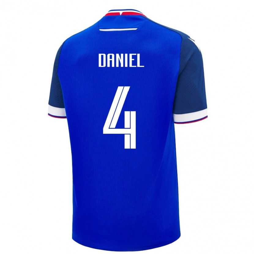 DanxenメンズスロバキアTobias Daniel#4青 白ホームシャツ26-28ジャージーユニフォーム