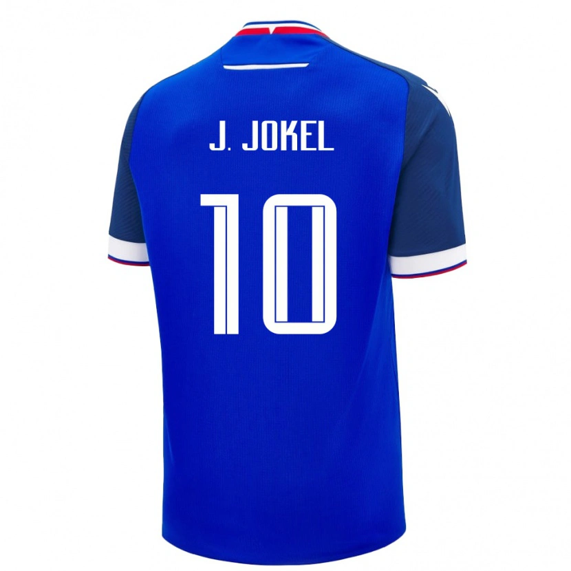 DanxenメンズスロバキアJakub Jordan Jokel#10青 白ホームシャツ26-28ジャージーユニフォーム