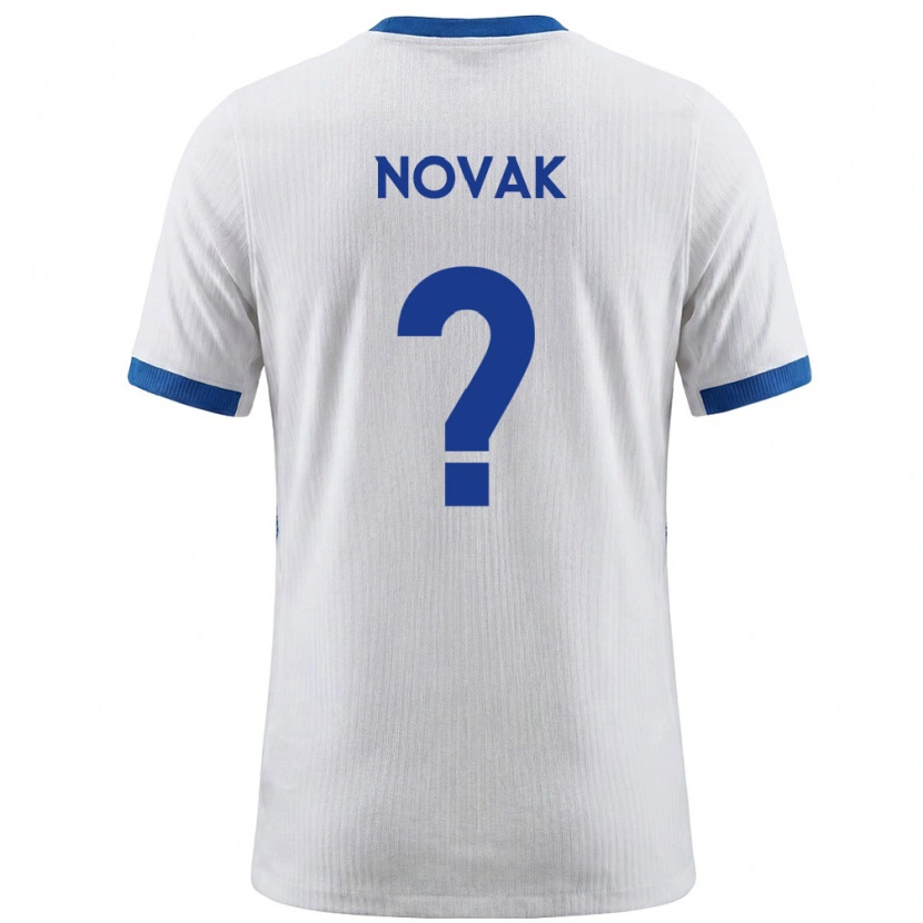 DanxenメンズスロベニアLuka Novak#0白 青ホームシャツ26-28ジャージーユニフォーム