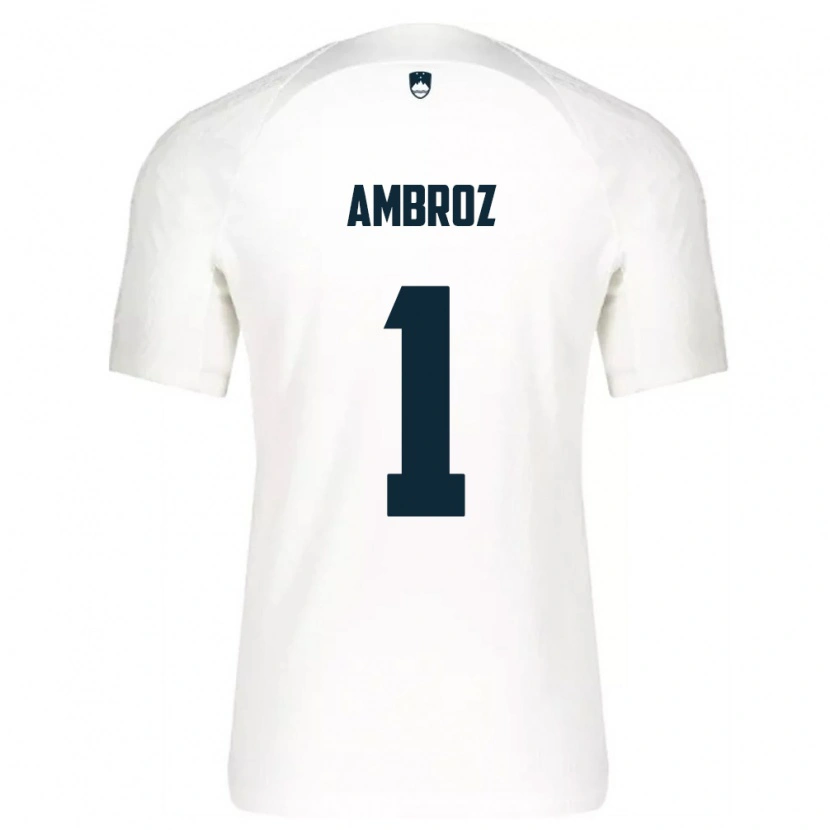 DanxenメンズスロベニアLan Ambroz#1白 青ホームシャツ26-28ジャージーユニフォーム