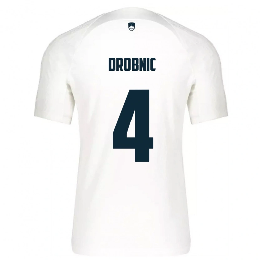 DanxenメンズスロベニアMatic Drobnic#4白 青ホームシャツ26-28ジャージーユニフォーム