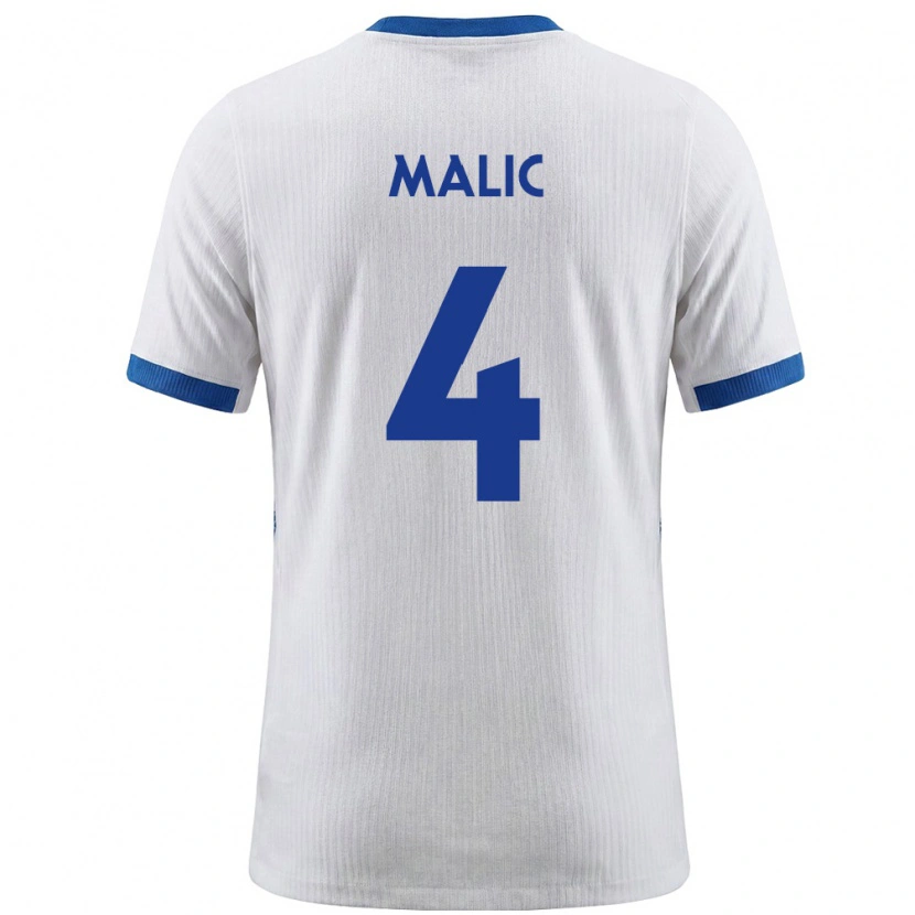 DanxenメンズスロベニアArjan Malic#4白 青ホームシャツ26-28ジャージーユニフォーム