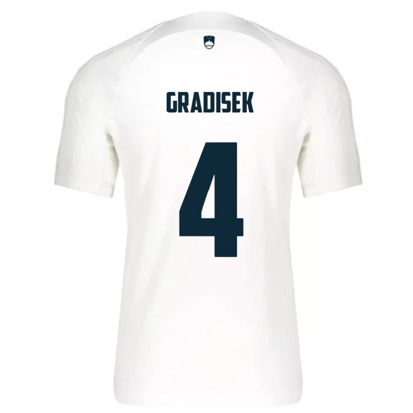 DanxenメンズスロベニアSara Gradišek#4白 青ホームシャツ26-28ジャージーユニフォーム