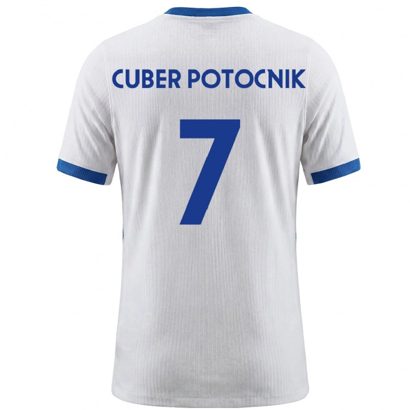 DanxenメンズスロベニアJaka Cuber Potocnik#7白 青ホームシャツ26-28ジャージーユニフォーム