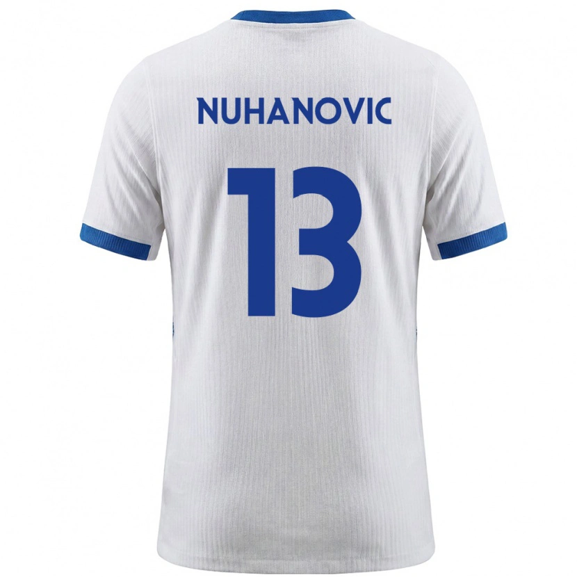 DanxenメンズスロベニアHusko Nuhanovic#13白 青ホームシャツ26-28ジャージーユニフォーム