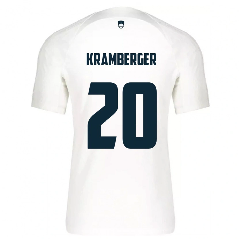 DanxenメンズスロベニアEnej Kramberger#20白 青ホームシャツ26-28ジャージーユニフォーム