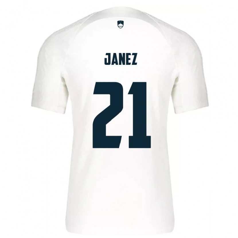 Danxenメンズスロベニアコリーナ・ヤネス#21白 青ホームシャツ26-28ジャージーユニフォーム