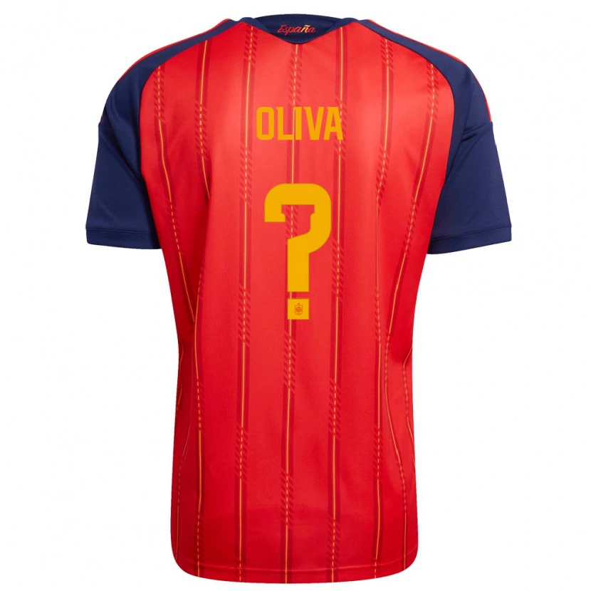 DanxenメンズスペインHugo Oliva#0赤 紺 黄ホームシャツ26-28ジャージーユニフォーム