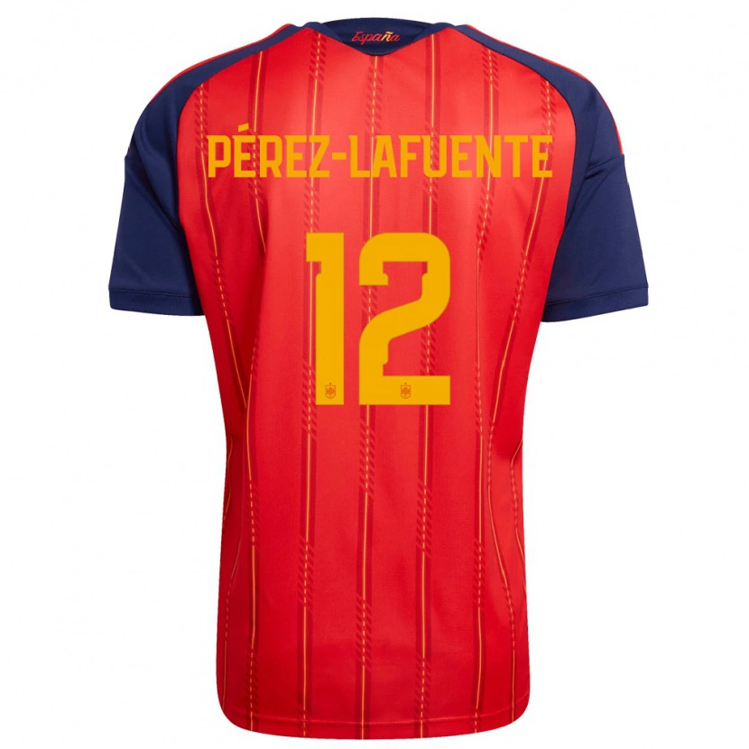 DanxenメンズスペインJorge Pérez-Lafuente#12赤 紺 黄ホームシャツ26-28ジャージーユニフォーム
