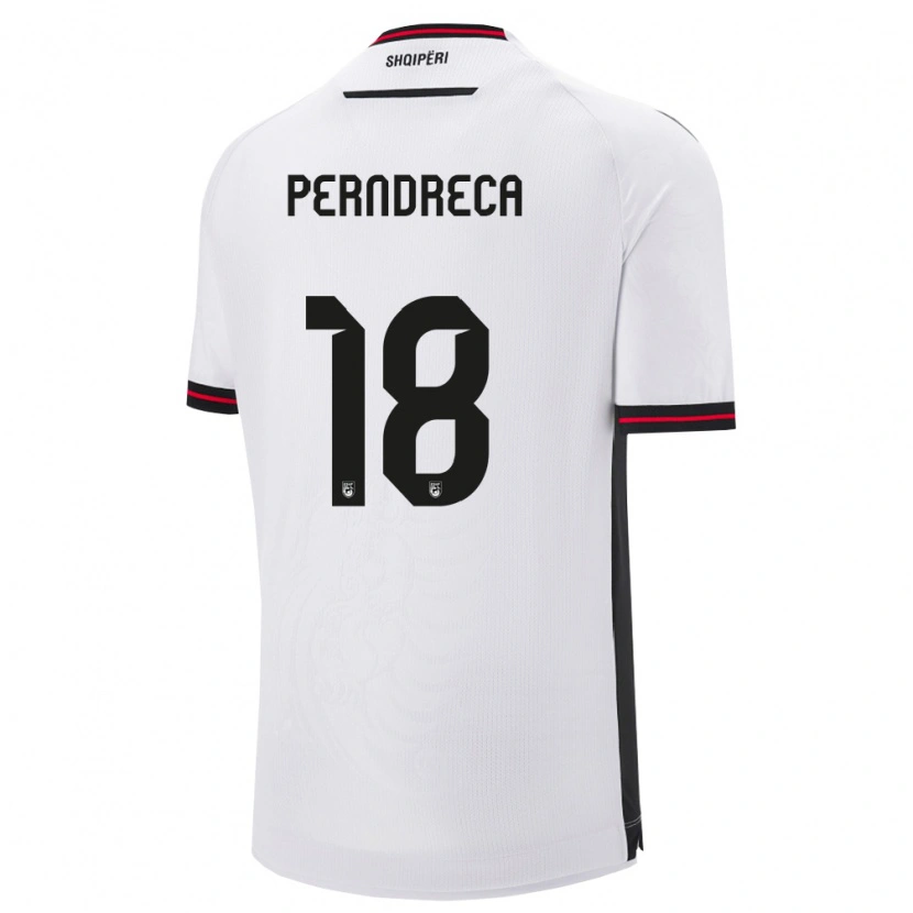 DanxenメンズアルバニアFabjan Perndreca#18白 黒アウェイシャツ26-28ジャージーユニフォーム