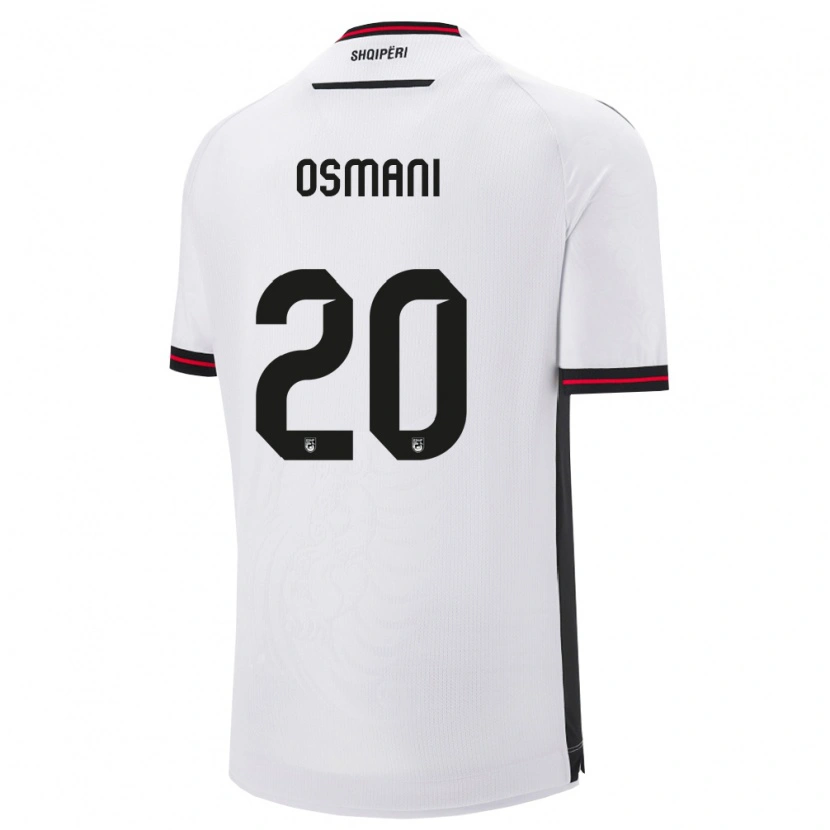 DanxenメンズアルバニアEnes Osmani#20白 黒アウェイシャツ26-28ジャージーユニフォーム