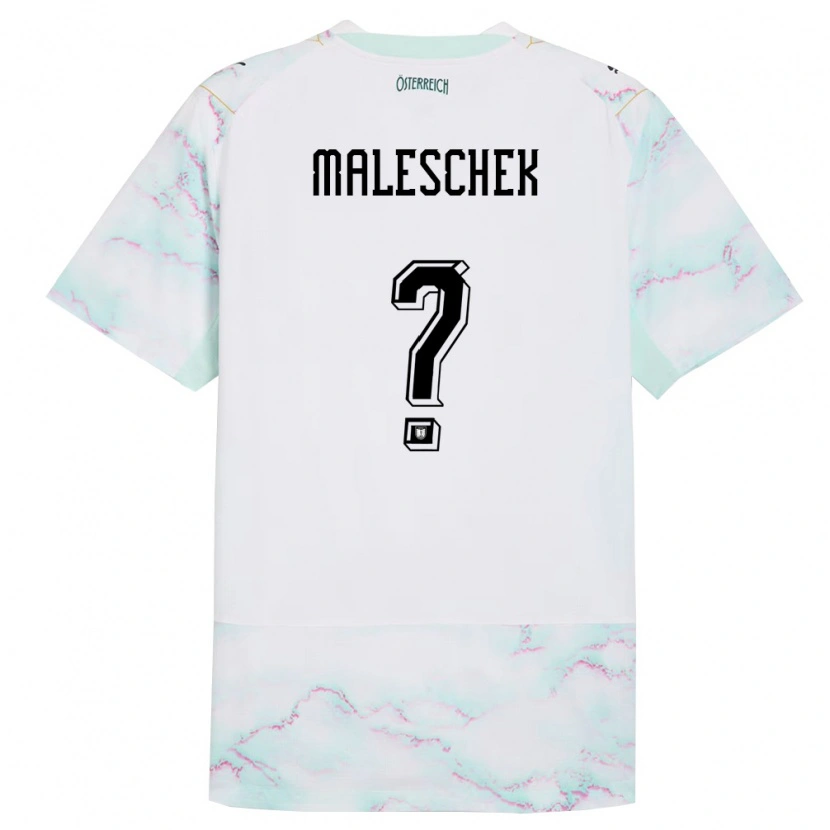 DanxenメンズオーストリアMichael Maleschek#0白 緑 金アウェイシャツ26-28ジャージーユニフォーム