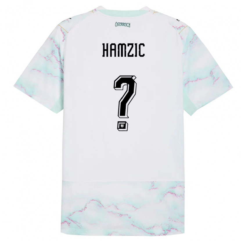 DanxenメンズオーストリアSalko Hamzic#0白 緑 金アウェイシャツ26-28ジャージーユニフォーム