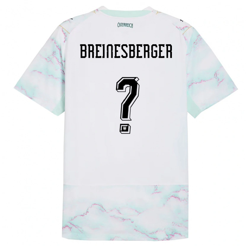 DanxenメンズオーストリアChristoph Breinesberger#0白 緑 金アウェイシャツ26-28ジャージーユニフォーム