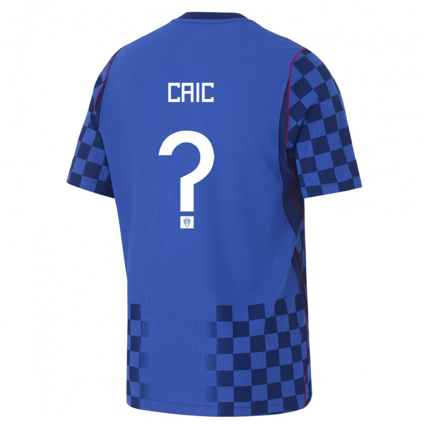 DanxenメンズクロアチアVito Caic#0青 紺 赤アウェイシャツ26-28ジャージーユニフォーム