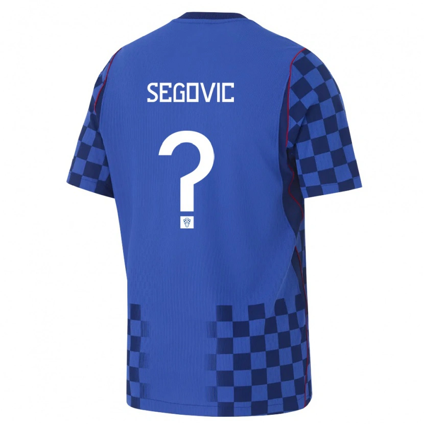 DanxenメンズクロアチアVito Segovic#0青 紺 赤アウェイシャツ26-28ジャージーユニフォーム