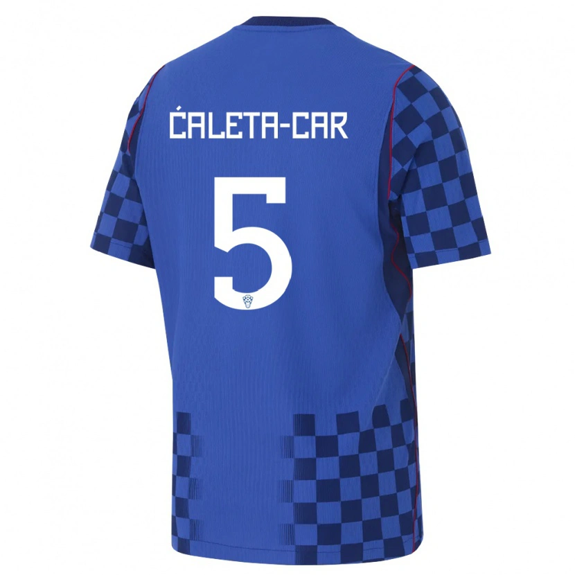 Danxenメンズクロアチアドウイェ・チャレタ＝カー#5青 紺 赤アウェイシャツ26-28ジャージーユニフォーム