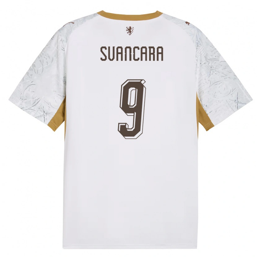 DanxenメンズチェコDaniel Svancara#9オフホワイト 金 灰アウェイシャツ26-28ジャージーユニフォーム