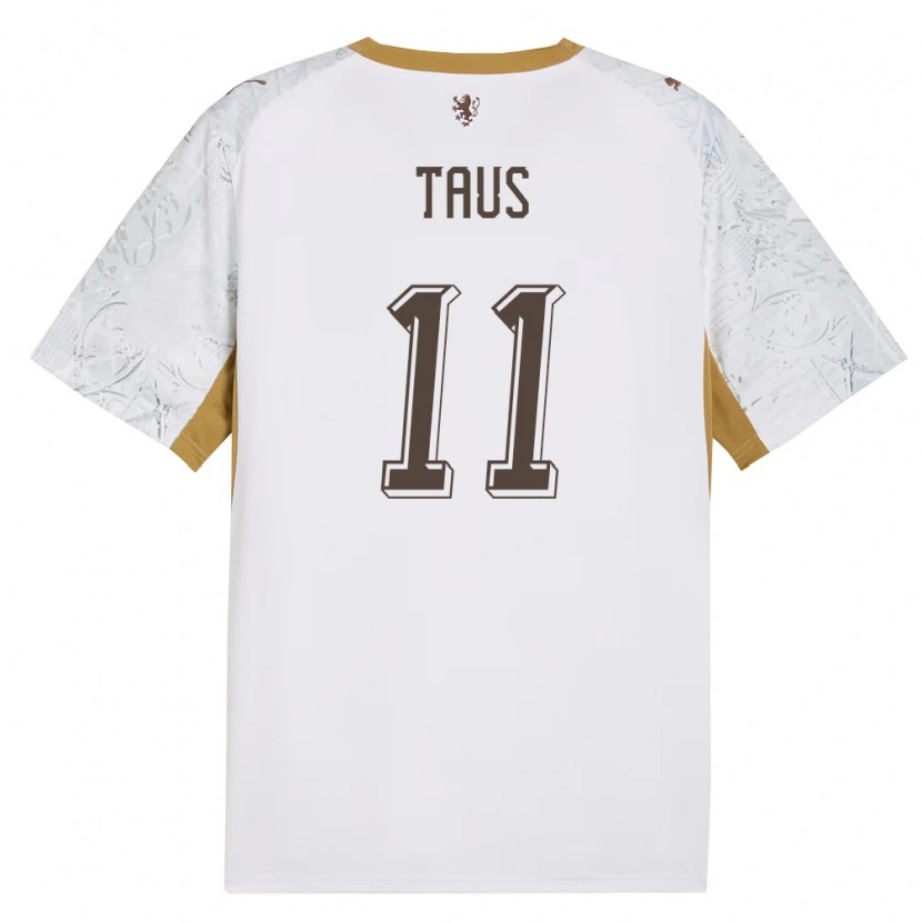DanxenメンズチェコMartin Taus#11オフホワイト 金 灰アウェイシャツ26-28ジャージーユニフォーム