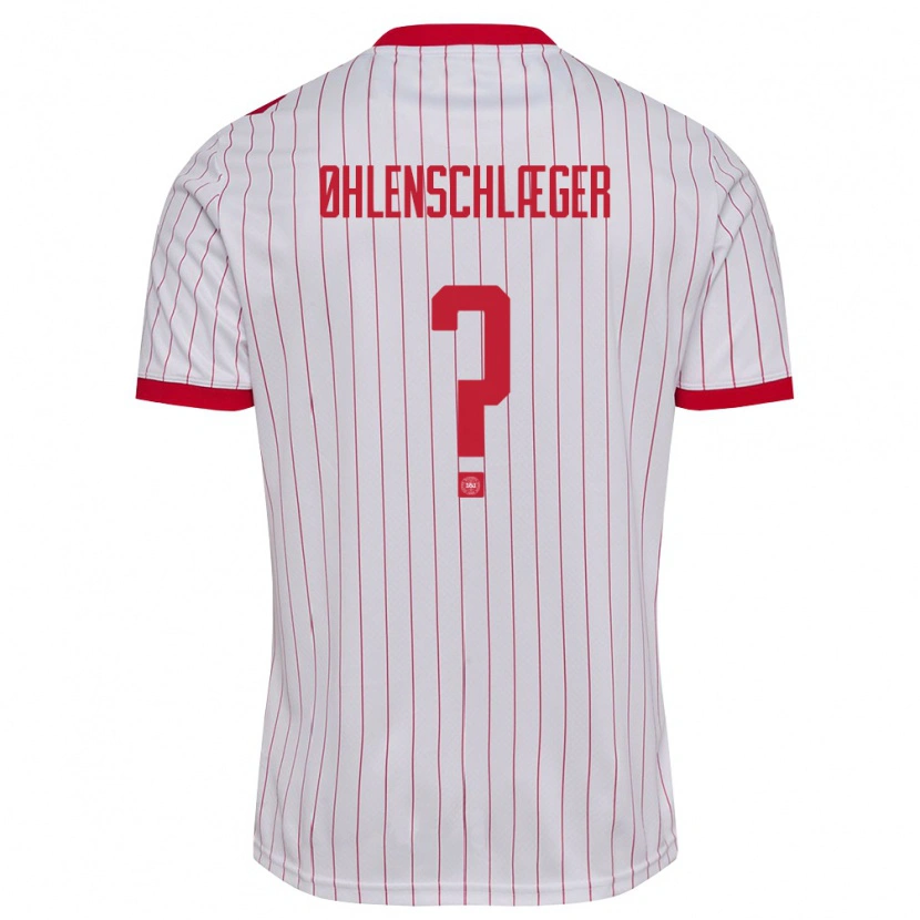 DanxenメンズデンマークOskar Øhlenschlæger#0白 赤アウェイシャツ26-28ジャージーユニフォーム