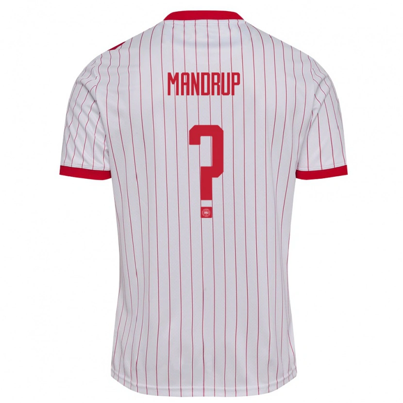 DanxenメンズデンマークOscar Mandrup#0白 赤アウェイシャツ26-28ジャージーユニフォーム