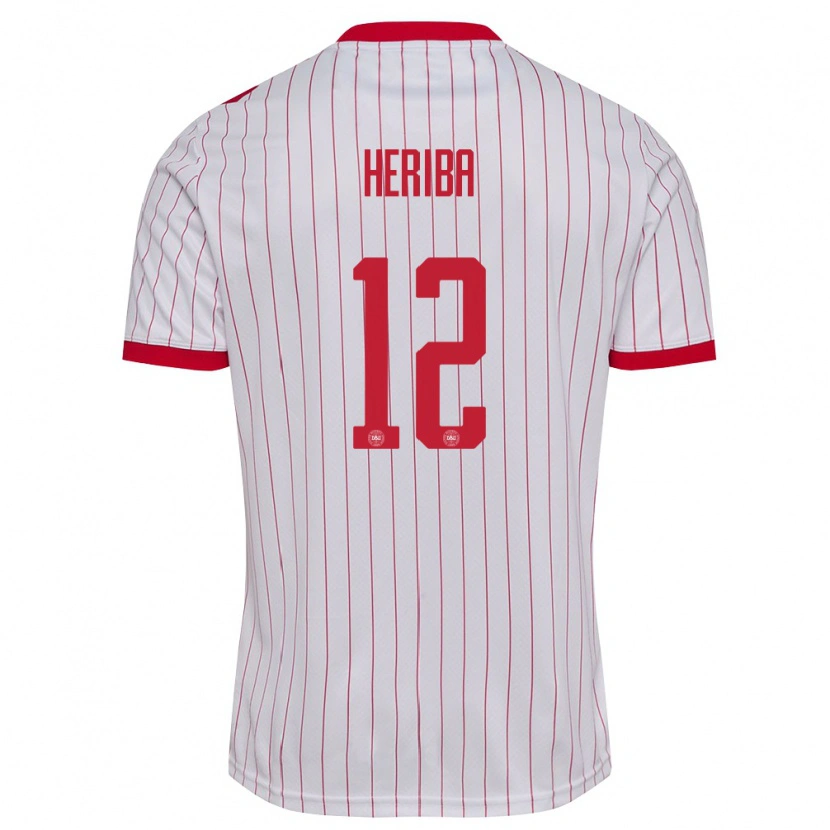 DanxenメンズデンマークLouie Heriba#12白 赤アウェイシャツ26-28ジャージーユニフォーム