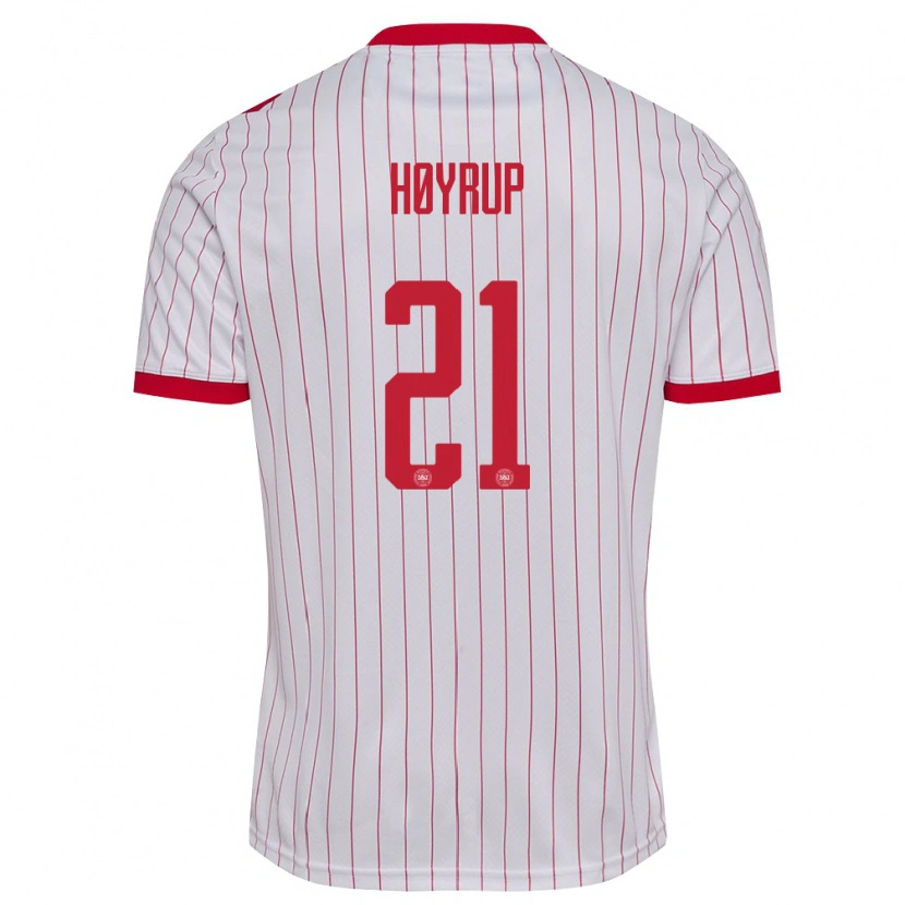 DanxenメンズデンマークHector Høyrup#21白 赤アウェイシャツ26-28ジャージーユニフォーム