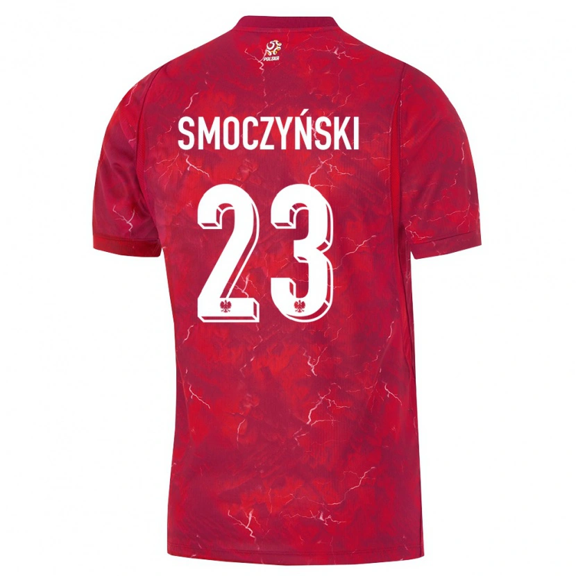 DanxenメンズポーランドMichał Smoczyński#23赤 白アウェイシャツ26-28ジャージーユニフォーム