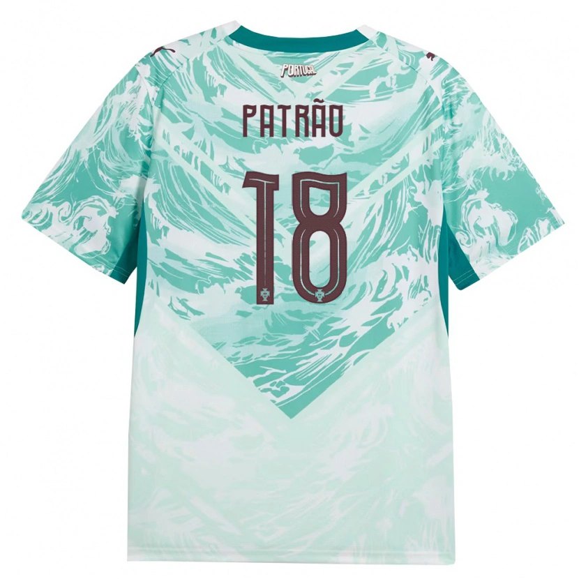 DanxenメンズポルトガルAfonso Patrão#18空色 白 緑アウェイシャツ26-28ジャージーユニフォーム