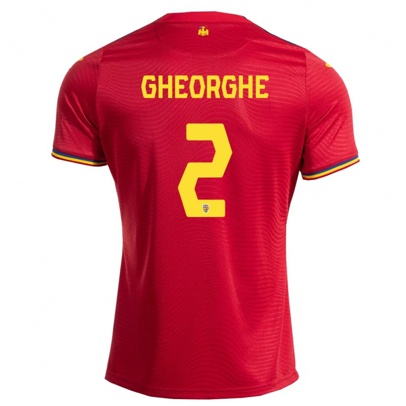 DanxenメンズルーマニアCostyn Gheorghe#2赤 紺 黄アウェイシャツ26-28ジャージーユニフォーム