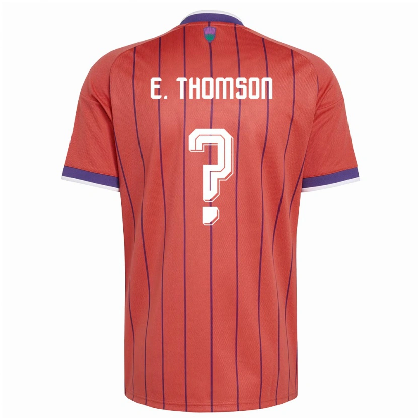 DanxenメンズスコットランドEthan Thomson#0オレンジ 紫アウェイシャツ26-28ジャージーユニフォーム