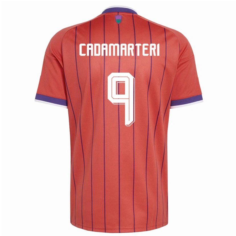 DanxenメンズスコットランドCaelan Cadamarteri#9オレンジ 紫アウェイシャツ26-28ジャージーユニフォーム