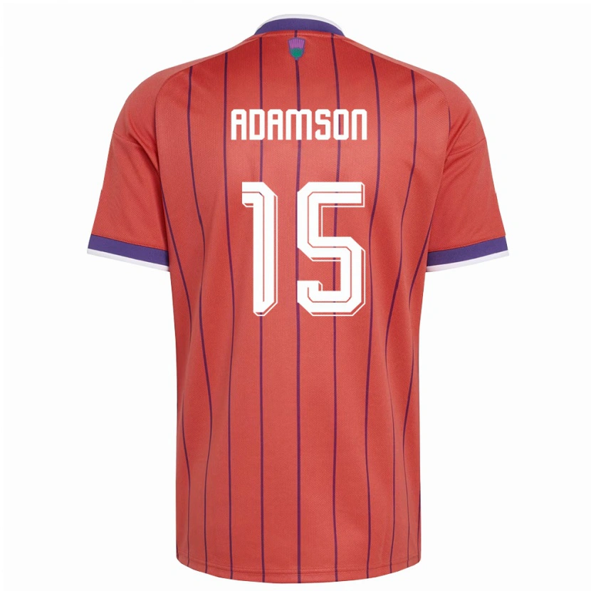 DanxenメンズスコットランドCalum Adamson#15オレンジ 紫アウェイシャツ26-28ジャージーユニフォーム