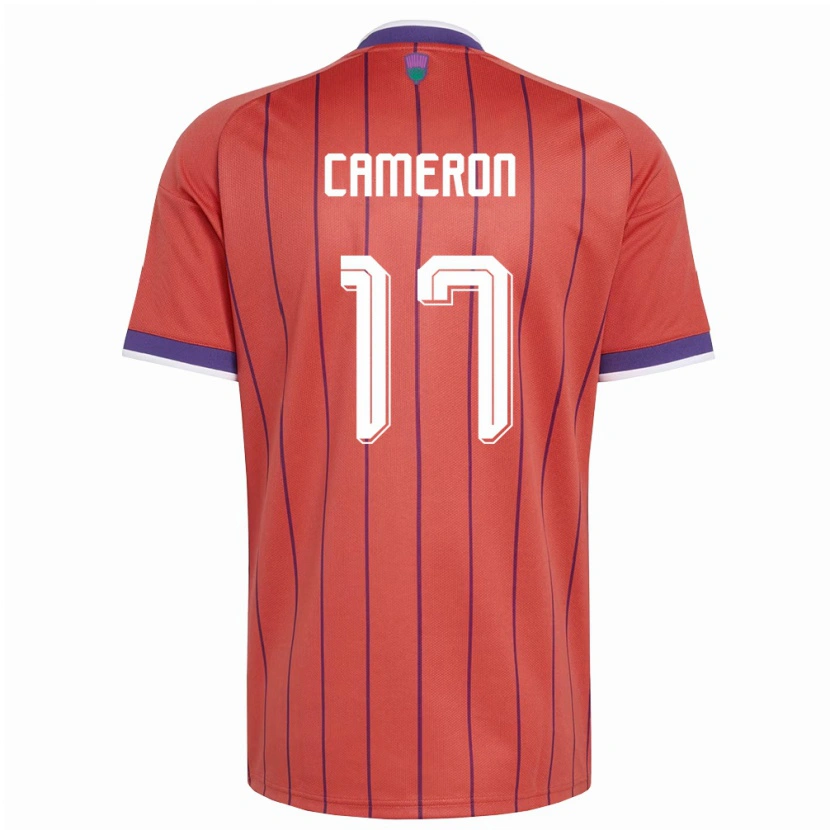 DanxenメンズスコットランドMax Cameron#17オレンジ 紫アウェイシャツ26-28ジャージーユニフォーム
