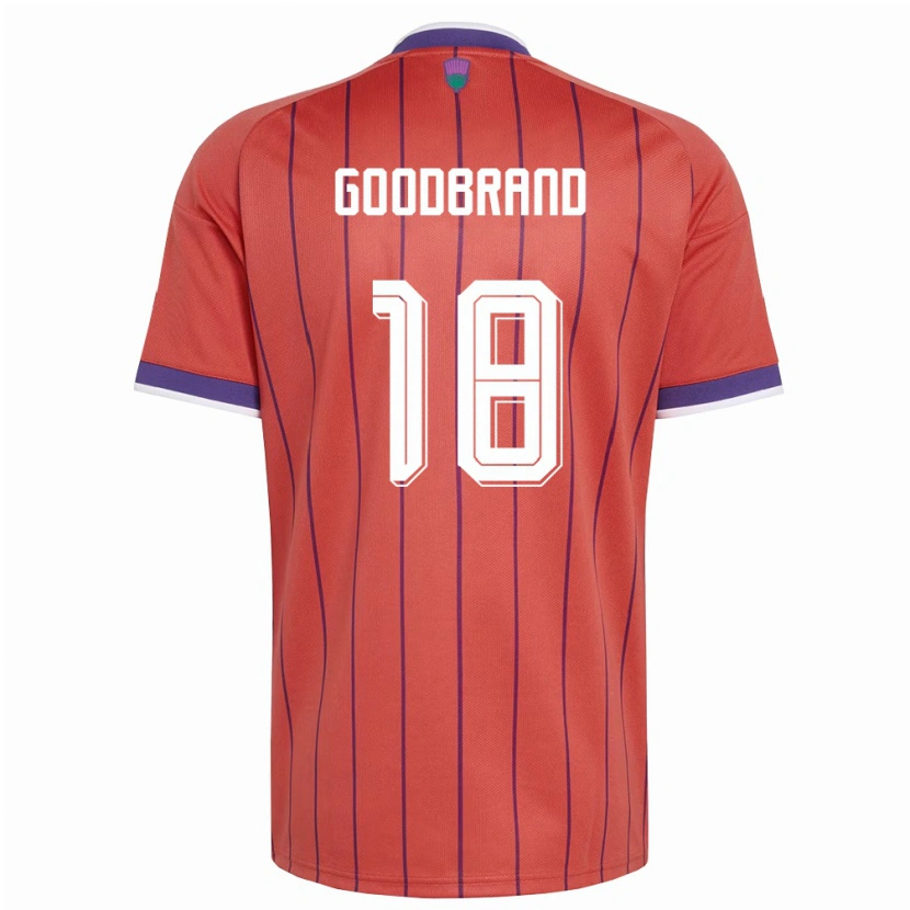 DanxenメンズスコットランドOliver Goodbrand#18オレンジ 紫アウェイシャツ26-28ジャージーユニフォーム