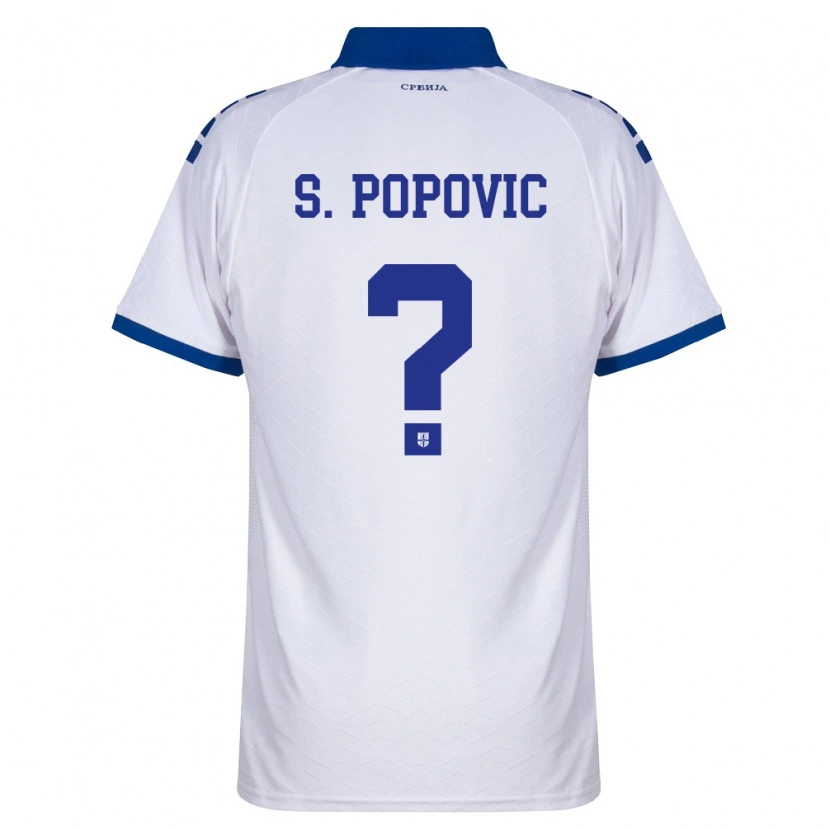 DanxenメンズセルビアStrahinja Popovic#0紺 白 赤アウェイシャツ26-28ジャージーユニフォーム