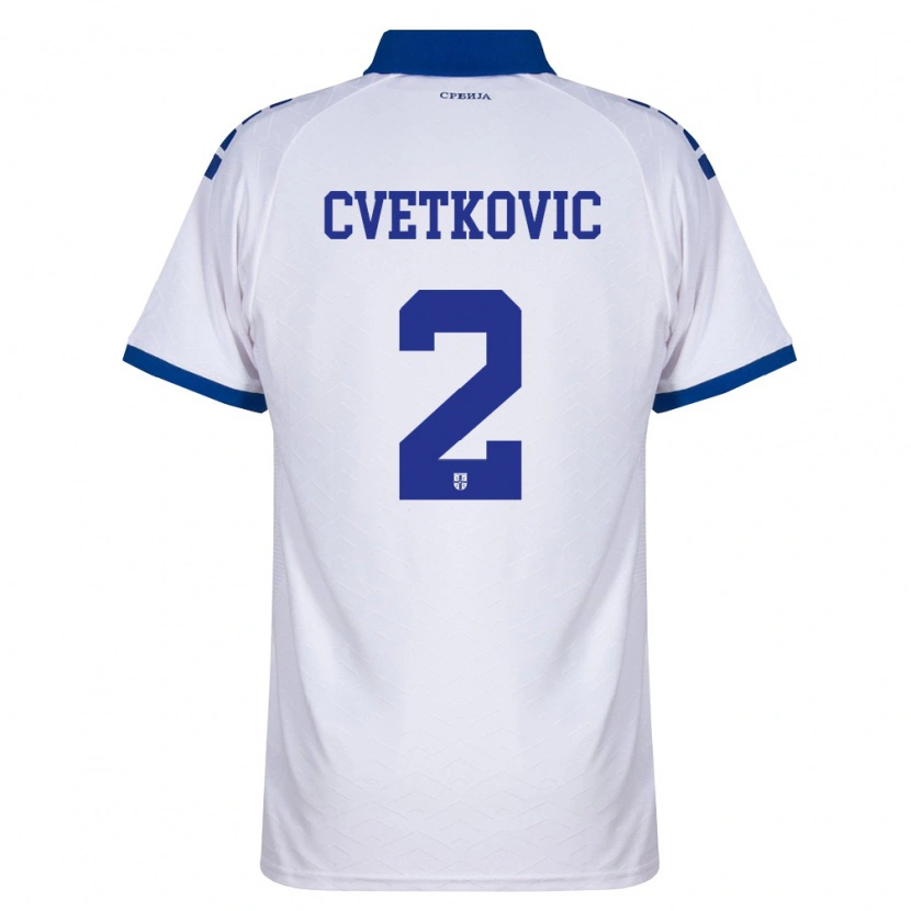 DanxenメンズセルビアDjordje Cvetkovic#2紺 白 赤アウェイシャツ26-28ジャージーユニフォーム