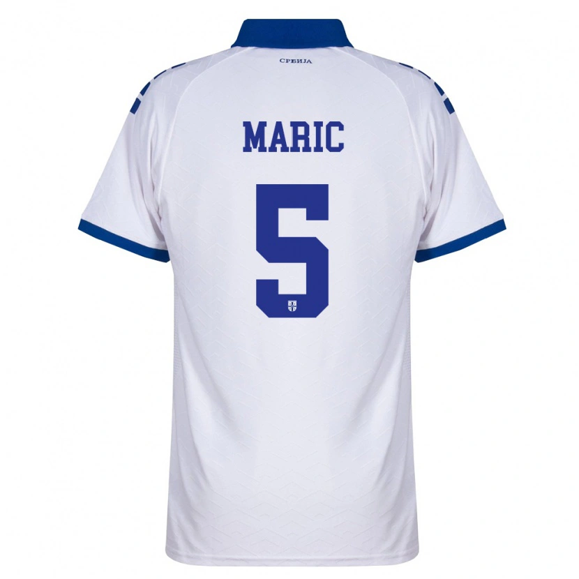 DanxenメンズセルビアAndrew Maric#5紺 白 赤アウェイシャツ26-28ジャージーユニフォーム