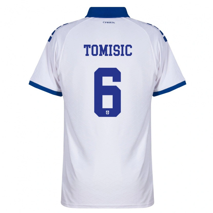 DanxenメンズセルビアVukasin Tomisic#6紺 白 赤アウェイシャツ26-28ジャージーユニフォーム